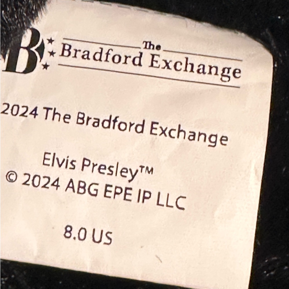 Bradford Exchange Women’s Elvis Presley Burning Love Black Boots US 8 NWOT - Picture 9 of 14